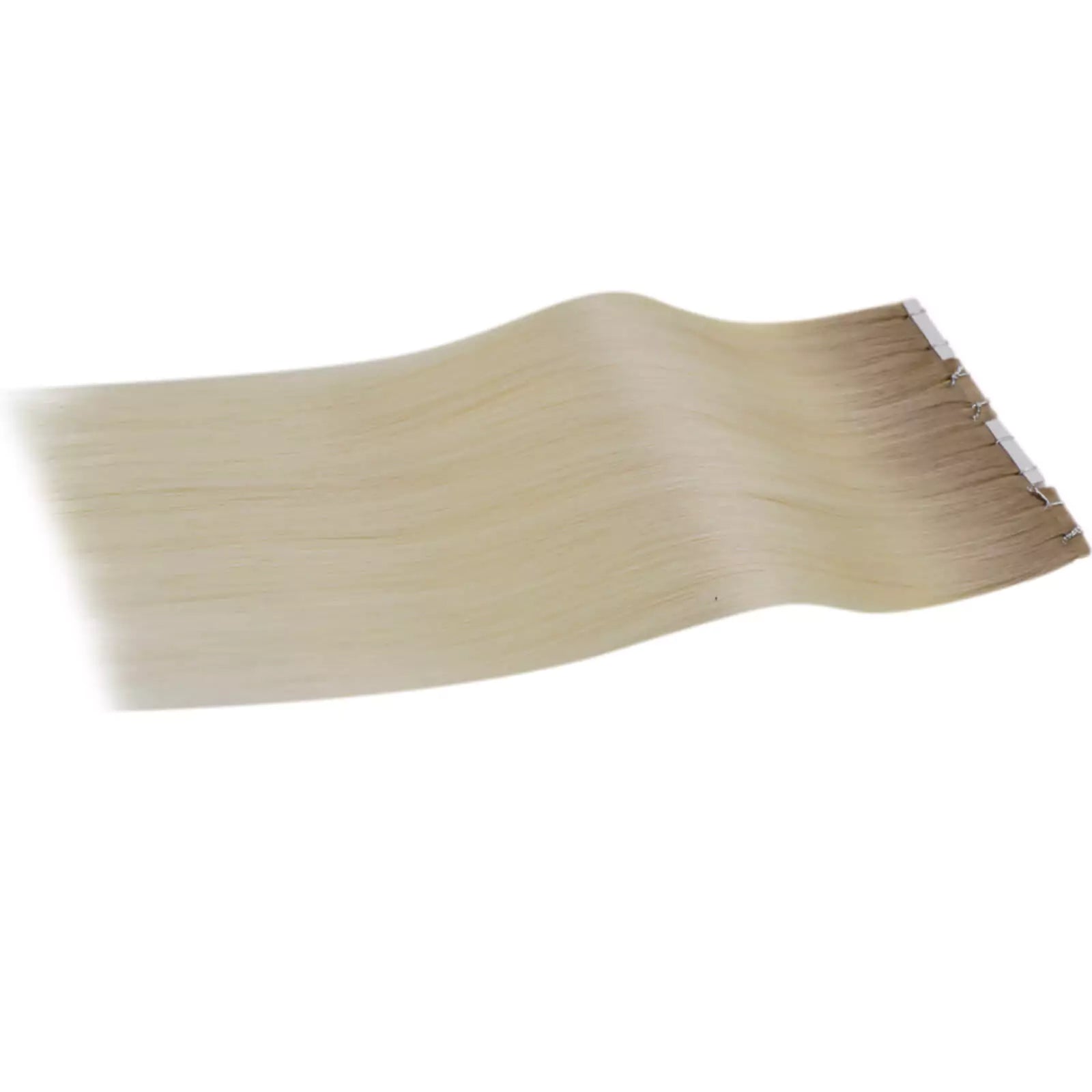 virgin hair invisible tape in hair extensions blonde girl R8T60