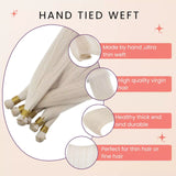 hand tied weft extensions seamless weft hair extensions