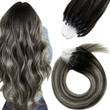 placement of micro bead hair extensions