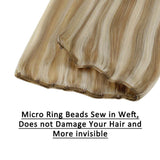 remy beaded weft hair extensions highlight blonde