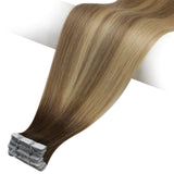 real human hair tape in extensions virgin hair