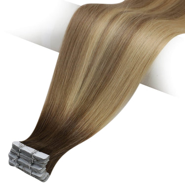 real human hair tape in extensions virgin hair