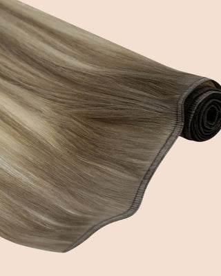 virgin human hair flat silk hair weft