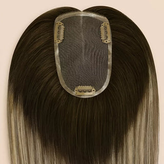 remy hair topper large base