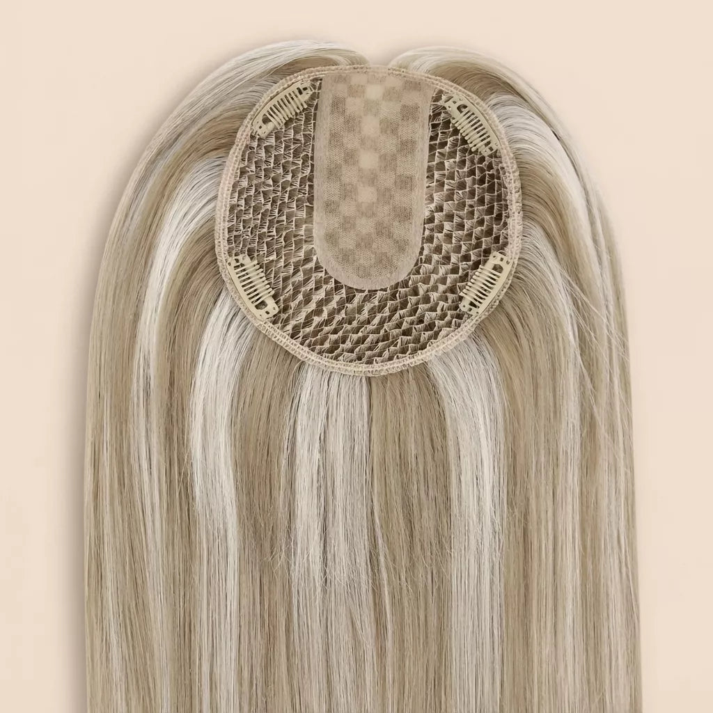 virgin hair topper fishnet hair toppers