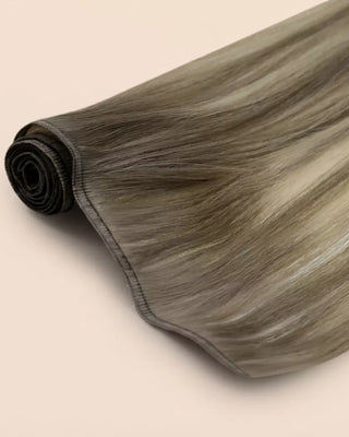 virgin hair flat weft hair extensions