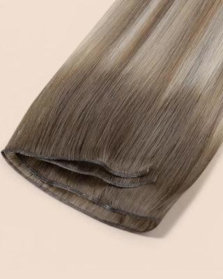 virgin hair hybrid weft extensions