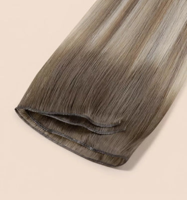virgin hair hybrid weft extensions