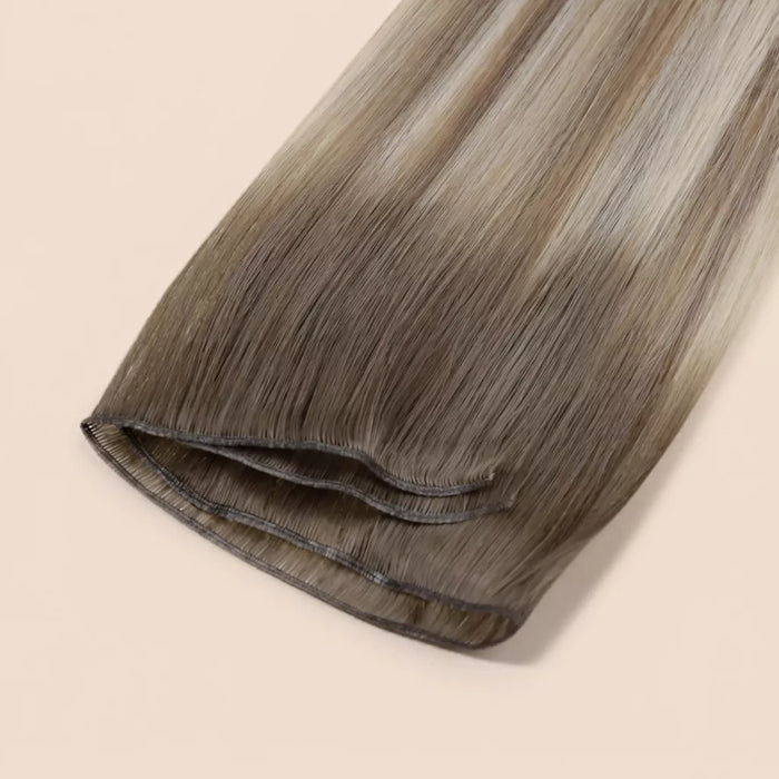 virgin hair hybrid weft extensions