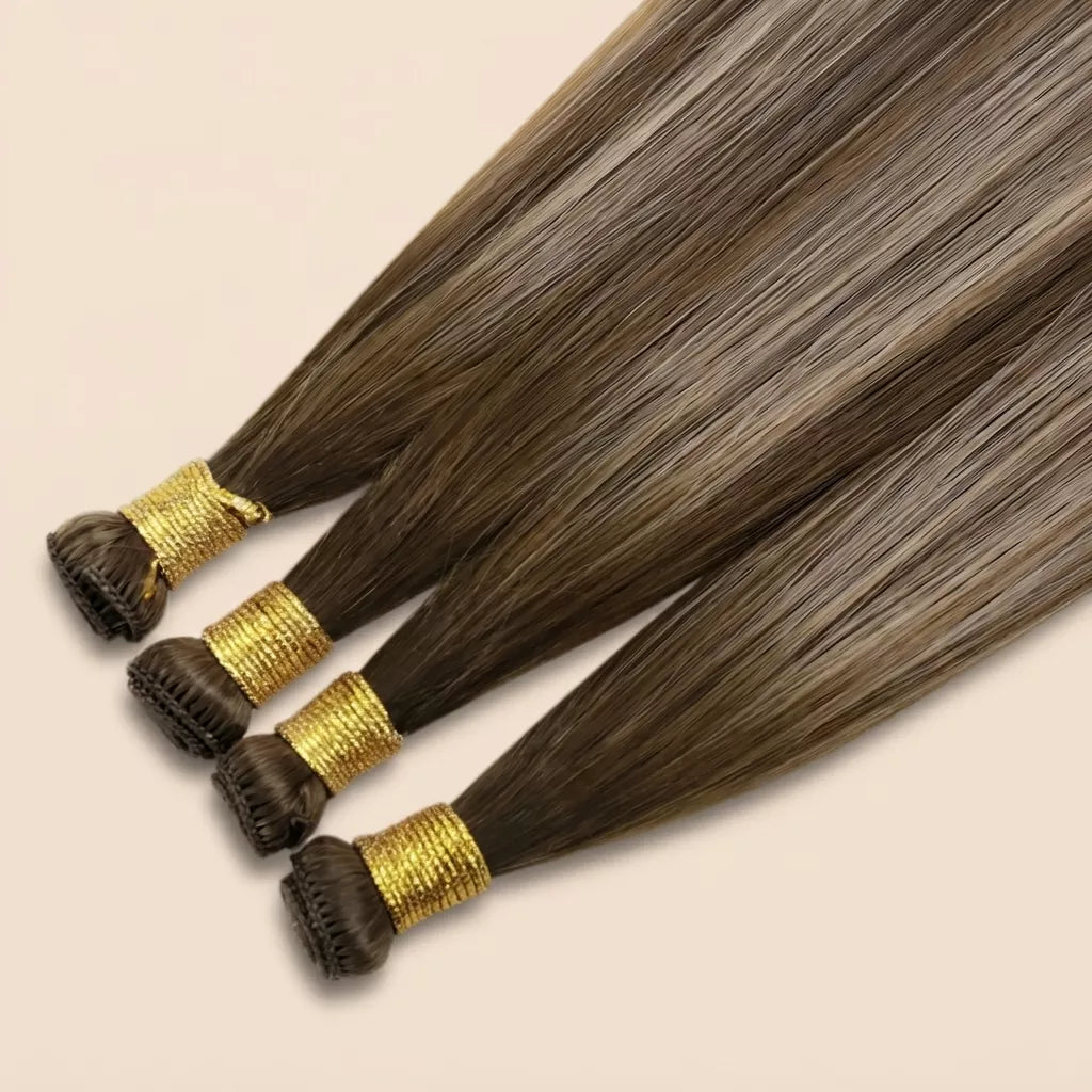virgin hair hand tied weft extensions