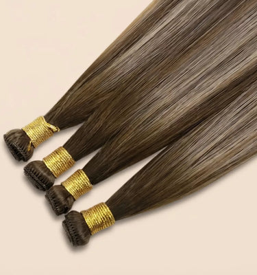 virgin hair hand tied weft extensions