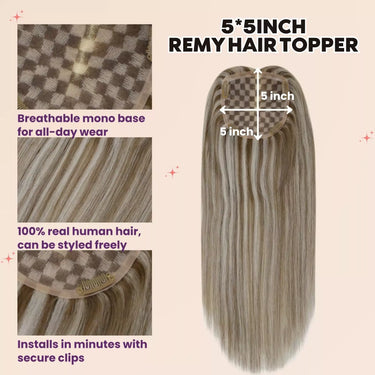 real hair topper remy human hair topper