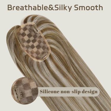 hair topper for women highlight blonde