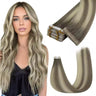 injection tape in hair extensions virgin hair balayage light brown with bleach blonde