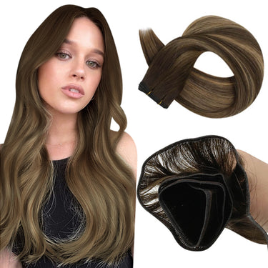 Virgin real human flat silk hair bundle