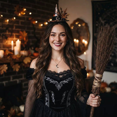 dark balayage brown glam witch
