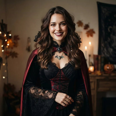 darkest brown hair gothic vampire halloween look