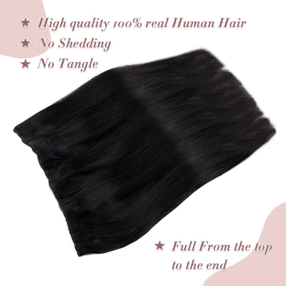 silk smooth human hair wire black