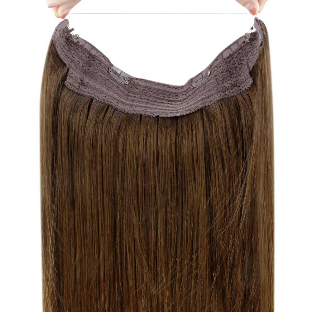 remy flip on hair extensions brown