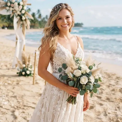 wedding hairstyle romantic waves