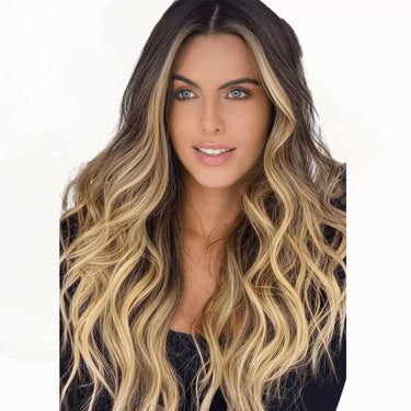 [Virgin Hair] Ruban d'injection dans les extensions de cheveux Balayage Brun à blond #ba8/60 | LaaVoo