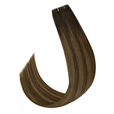 butterfly weft balayage brown hair