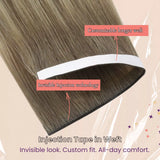 tape in weft long hair extensions