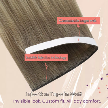 tape in weft long hair extensions