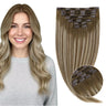 dark brown clip in hair extensions