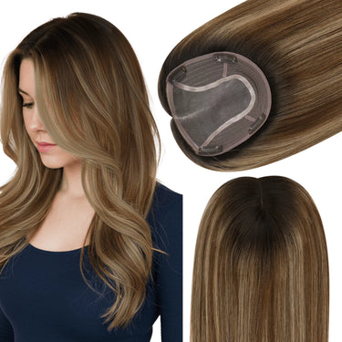clip in hair topper real human hair