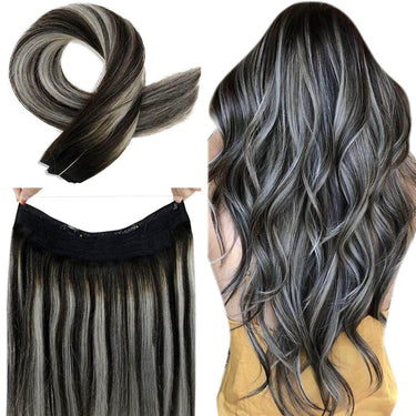 human wire hair extensions black