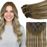 dark brown clip in hair extensions