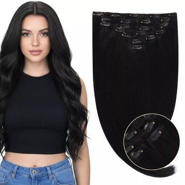 black clip in hair extensions thick hair