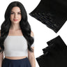 real hair extensions clip in black hair