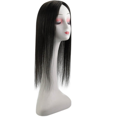 black hair topper for thinning crown