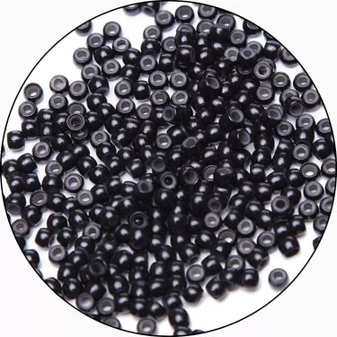 Silicone Lined Nano Ring Beads Black Color