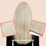 blonde hair invisible weft tape in hair extensions