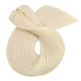 blonde hair real human hair clip in extensions