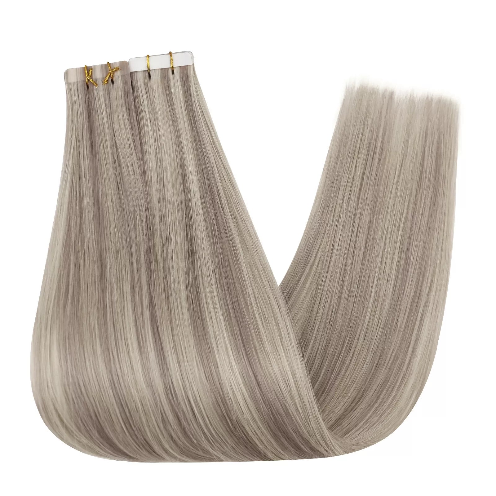 tape in hair highlight blonde