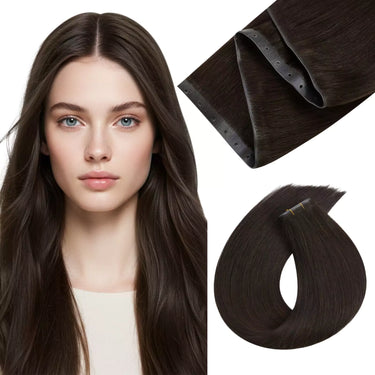hair extensions weft brown real human hair extensions