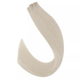butterfly weft white blonde seamless hair extensions