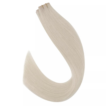 butterfly weft white blonde seamless hair extensions