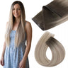 invisible hole weft extensions balayage hair extensions