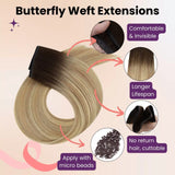 Blonde Hair Weft Extensions