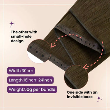 butterfly weft pu hole weft hair extensions