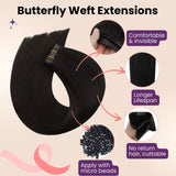 butterfly weft extensions invisible weft hair extensions