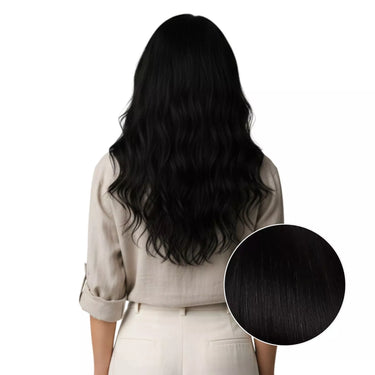 remy hair clip in extensions black hair