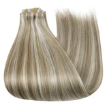 seamless clip in hair extensions highlight blonde hair