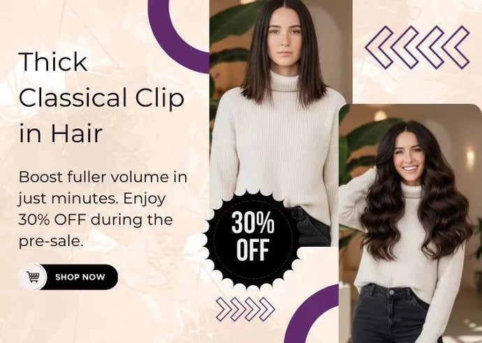 100% human hair extensions clip-in