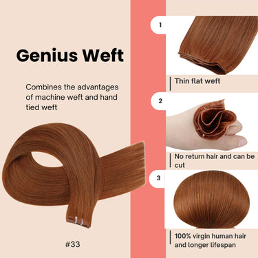 invisible hair hybrid weft hair